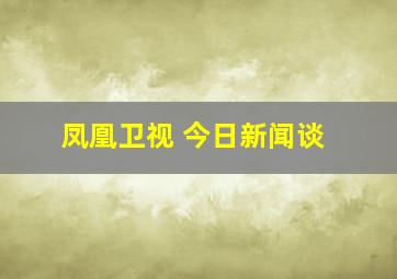 凤凰卫视 今日新闻谈